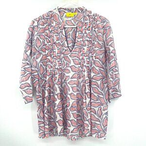 Roberta Roller Rabbit Leaf Print Blouse Women's XS